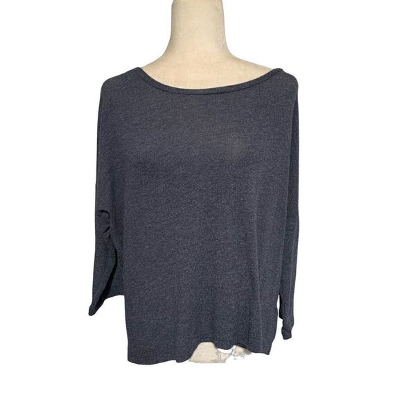velvet graham spencer Womens Navy Blue Long Sleeve Over Sized Sweater Top Small - Picture 1 of 5